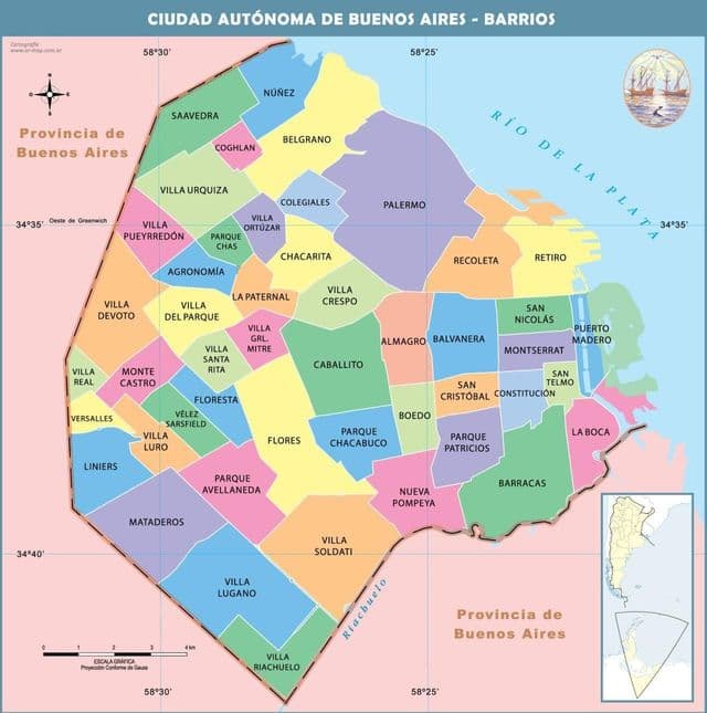 布宜诺斯艾利斯社区地图