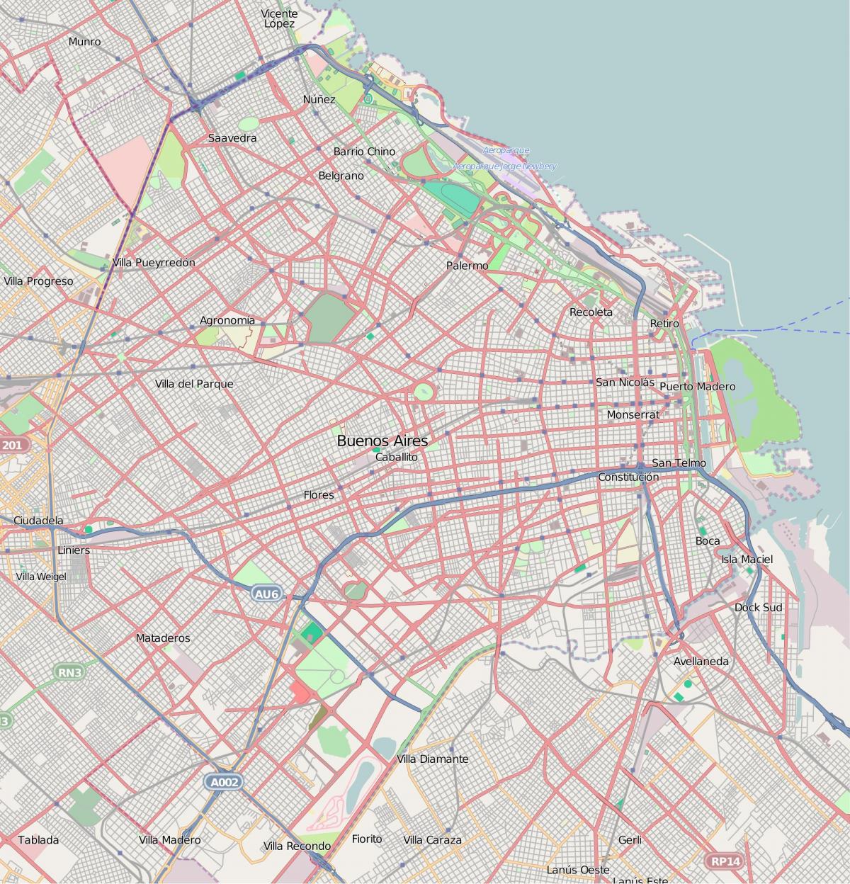 布宜诺斯艾利斯道路地图
