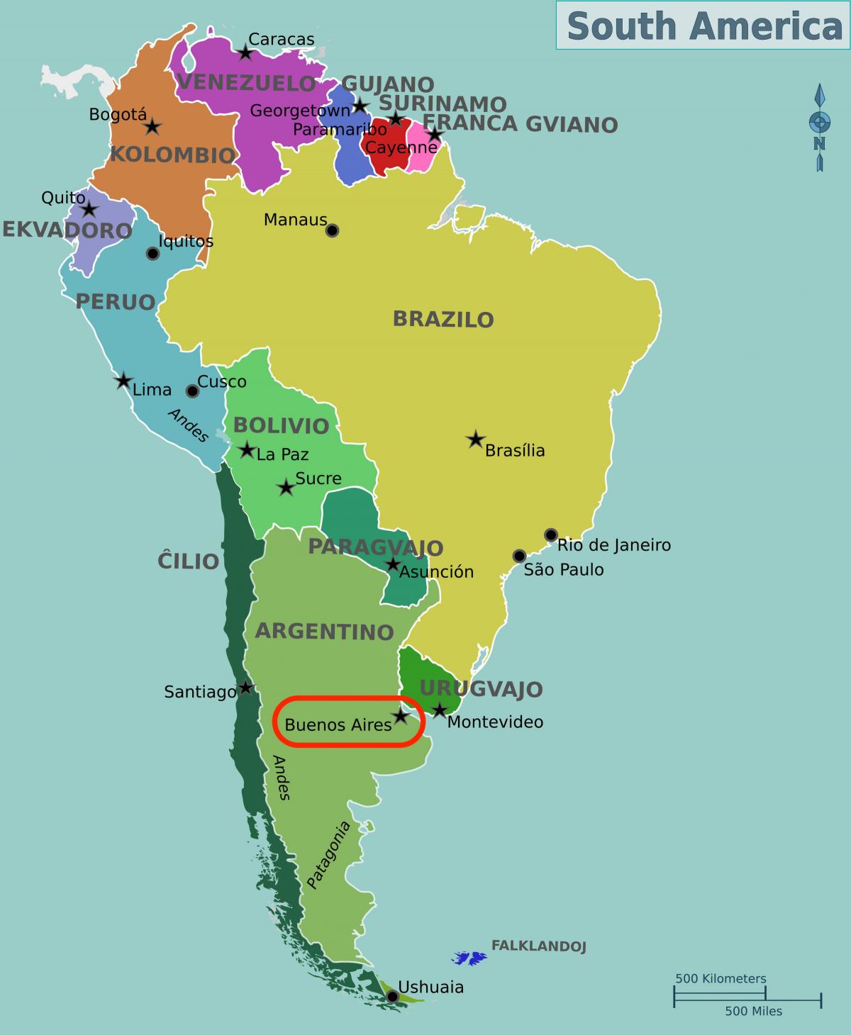 布宜诺斯艾利斯 在阿根廷 地图